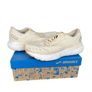 Brooks Womens Glycerin 20 1203691B133 White Peach Running Shoes Sz. 10 B